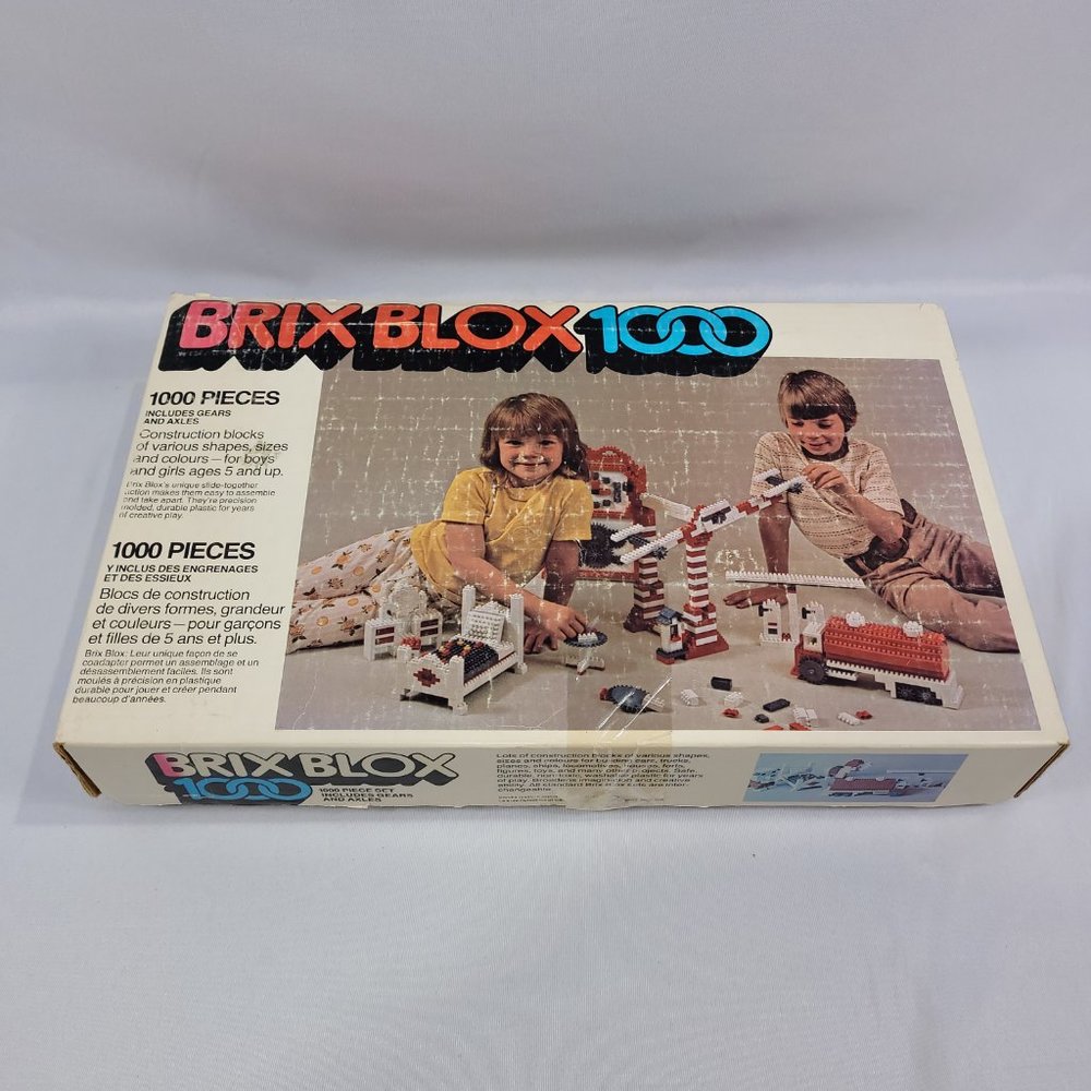Brix Blox 1000 Vintage 1970s Plastic Building Blocks Bricks Set Sears Japan